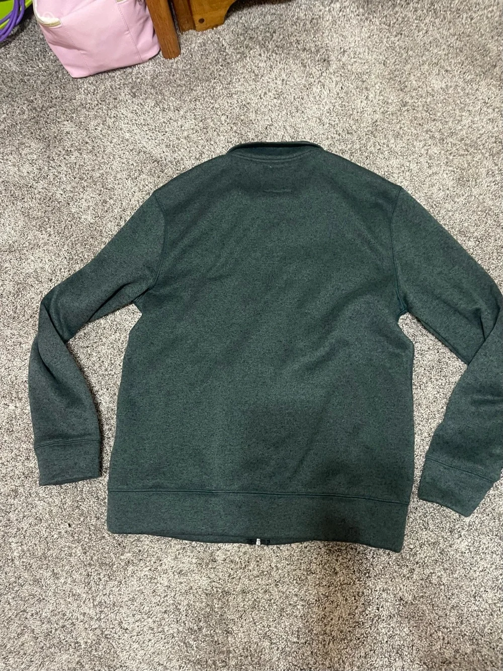 Sonoma Forest Green Full-Zip Men's Sweater Jacket - Picture 3 of 3